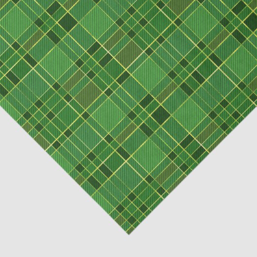 Kerstfeestdag groen en goud tissuepapier (Detail)