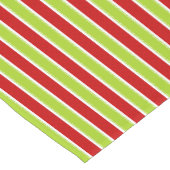 Kerstfeestdag - Groen en Rode Stripes Patroon Korte Tafelloper (Hoek)