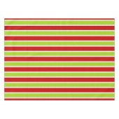 Kerstfeestdag - Groen en Rode Stripes Patroon Tafelkleed (Voorkant (Horizontaal))