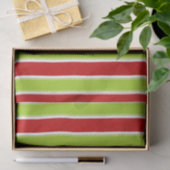 Kerstfeestdag - Groen en Rode Stripes Patroon Tissuepapier (Geschenk)