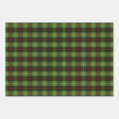 Kerstfeestdag groen en rood met pannen inpakpapier vel (Voorkant 3)