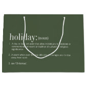 Kerstfeestdag groen groot cadeauzakje (Voorkant)