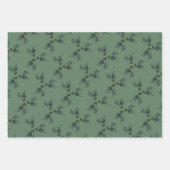 kerstfeestdag groen inpakpapier vel (Voorkant 3)