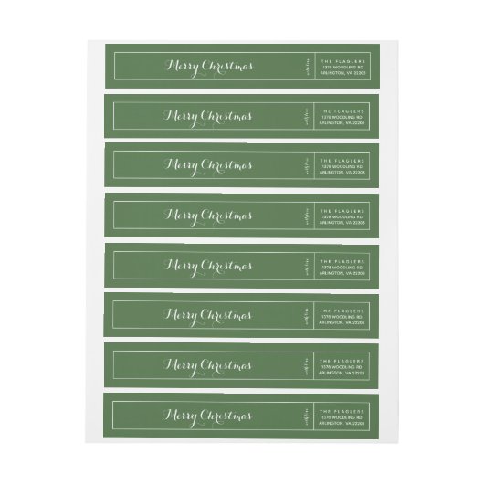 Kerstfeestdag - Groen retouradres (Vel)