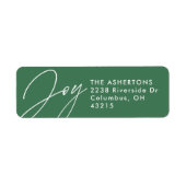 kerstfeestdag — groen retouradres etiket (Voorkant)