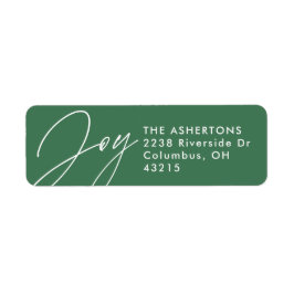 kerstfeestdag — groen retouradres etiket