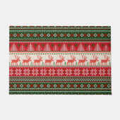 Kerstfeestdag groen rood deurmat (Voorkant)