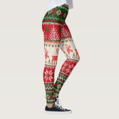 Kerstfeestdag groen rood leggings (Rechts)