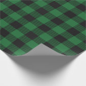 kerstfeestdag groene buffel met patroongeschept ca cadeaupapier (Hoek)