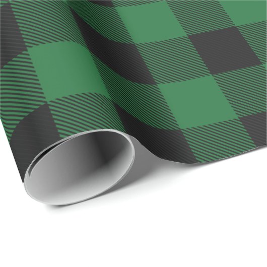 kerstfeestdag groene buffel met patroongeschept ca cadeaupapier (Rol Hoek)