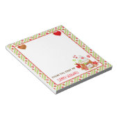 Kerstfeestdag, groene cacao- en koekjeslaptop notitieblok (Schuin)