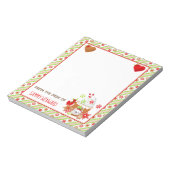 Kerstfeestdag, groene cacao- en koekjeslaptop notitieblok (Linkerzijde)