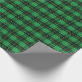 Kerstfeestdag groene en zwarte pionnen cadeaupapier (Hoek)