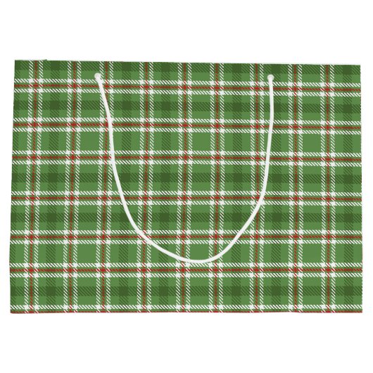 kerstfeestdag: groene feestdag met kerstfeest groot cadeauzakje (Achterkant)