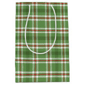 kerstfeestdag: groene feestdag met kerstfeest medium cadeauzakje (Voorkant)