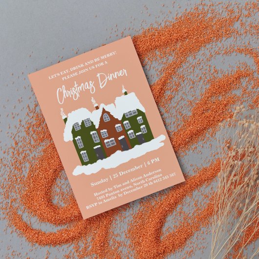 Kerstfeestdag: Groene huizen Kaart