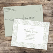 Kerstfeestdag groene uitnodiging voor het indienen