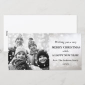 kerstfeestdag groet nieuwe jaar fotokaart feestdagenkaart (Voorkant / Achterkant)