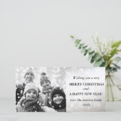 kerstfeestdag groet nieuwe jaar fotokaart feestdagenkaart (Staand voorkant)