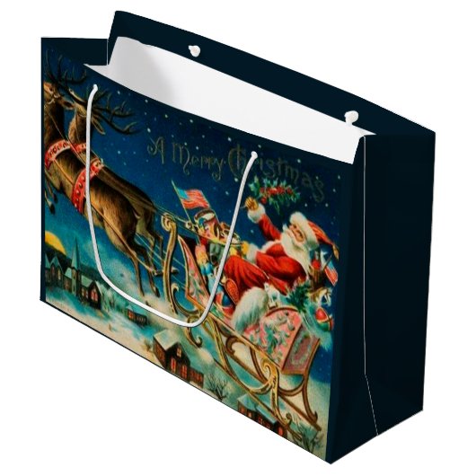  kerstfeestdag groot cadeauzakje (Voorkant Gekanteld)