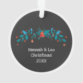 Kerstfeestdag Grote Kinder kaartenfoto keramiek Ornament (achterkant)