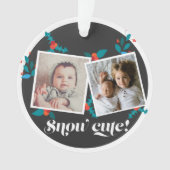 Kerstfeestdag Grote Kinder kaartenfoto keramiek Ornament (voorkant)