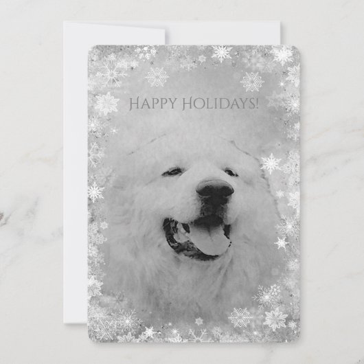 Kerstfeestdag - Grote Pyreneeën Feestdagen Kaart (Voorkant)