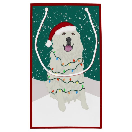 Kerstfeestdag Grote Pyreneeën Klein Cadeauzakje (Achterkant)