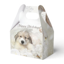 Kerstfeestdag Grote Pyreneeën Pup Waterverf