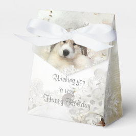 Kerstfeestdag Grote Pyreneeën Pup Waterverf Bedankdoosjes