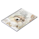 Kerstfeestdag Grote Pyreneeën Pup Waterverf Notitieboek (Linkerzijde)