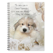 Kerstfeestdag Grote Pyreneeën Pup Waterverf