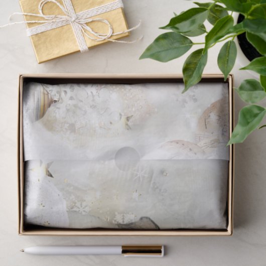 Kerstfeestdag Grote Pyreneeën Pup Waterverf Tissuepapier (Geschenk)