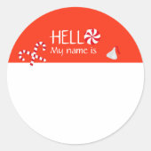 kerstfeestdag Hallo kenteken Ronde Sticker (Voorkant)