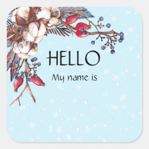 kerstfeestdag Hallo kenteken Vierkante Sticker