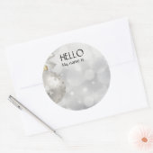 kerstfeestdag Hallo naamplaatje Ronde Sticker (Envelop)
