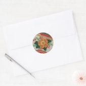 kerstfeestdag handgemaakt Floral fetisj Ronde Sticker (Envelop)