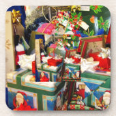 kerstfeestdag, harde plastic Onderzetter set (Voorkant)