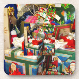 kerstfeestdag, harde plastic Onderzetter set