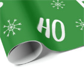 Kerstfeestdag Ho-groen wit omslagpapier Cadeaupapier (Rol Hoek)