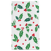 Kerstfeestdag Holly Gift Bag Klein Cadeauzakje (Achterkant)