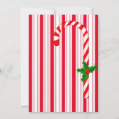 Kerstfeestdag Holly Red Snoep Stripe Patroon Kaart (Achterkant)