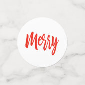 Kerstfeestdag Holly Wreath Merry Table Confetti (Kleine voorkant)