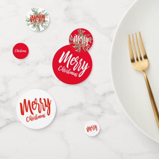 Kerstfeestdag Holly Wreath Merry Table Confetti (Groep)