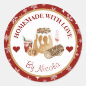 Kerstfeestdag Homemade Baking Label (Voorkant)