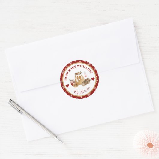 Kerstfeestdag Homemade Baking Label (Envelop)