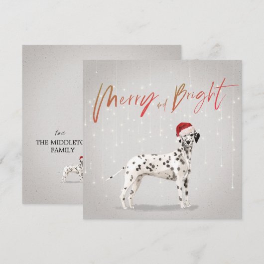 Kerstfeestdag Hondenliefhebber Dalmatische Greep (Voorkant / Achterkant)