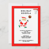Kerstfeestdag in Basketball Kaart (Voorkant)