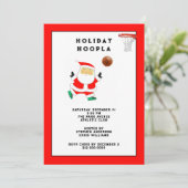 Kerstfeestdag in Basketball Kaart (Staand voorkant)