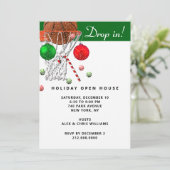 Kerstfeestdag in Basketball Kaart (Staand voorkant)